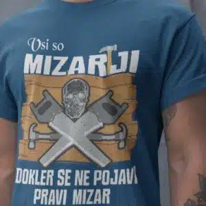 Majica Vsi So Mizarji — detajl natisa
