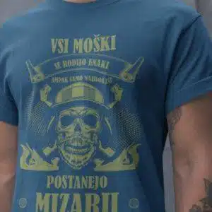 Majica Najboljši Postanejo Mizarji — detajl natisa