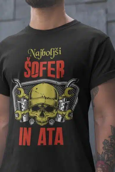 Majica Najboljši Šofer in Ata — tisk na majico