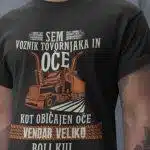 Majica Sem Voznik Tovornjaka in Oče — tisk na majico