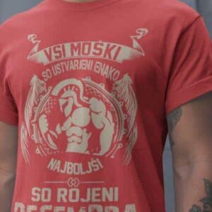 Majica Samo Najboljši So Rojeni - December — detajl natisa