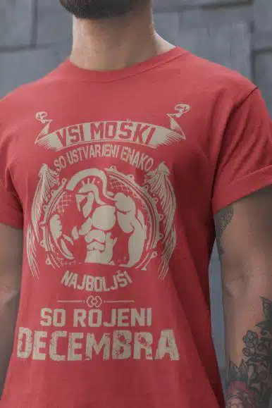 Majica Samo Najboljši So Rojeni - December — detajl natisa