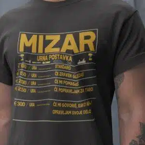 Majica Mizar Urna Postavka — tisk na majico