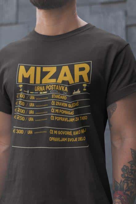 Majica Mizar Urna Postavka — tisk na majico