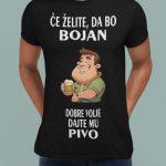 Majica Če želite, Da Bo [IME PO ŽELJI] Dobre Volje Dajte Mu Pivo — tisk na majico