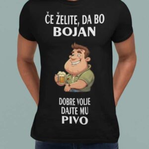 Majica Če želite, Da Bo [IME PO ŽELJI] Dobre Volje Dajte Mu Pivo — tisk na majico