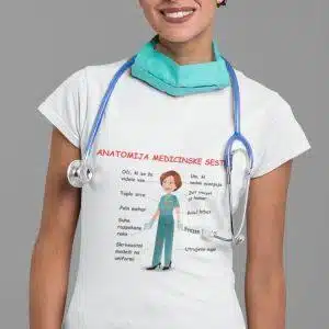 Majica Anatomija Medicinske Sestre — tisk na majico