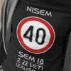 Majica Nisem 40 sem 18 z 22 leti Izkušenj — detajl natisa