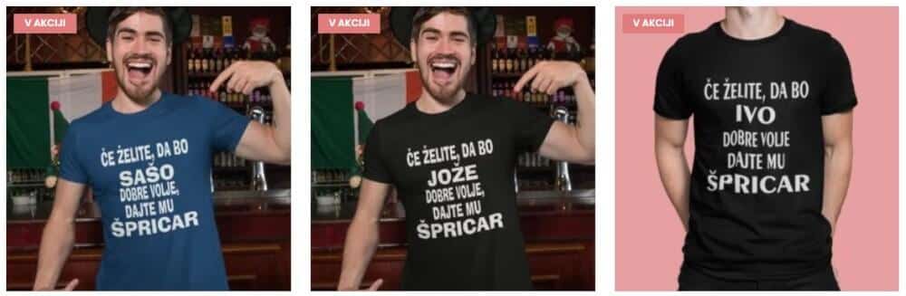 tisk na majice ce zelite