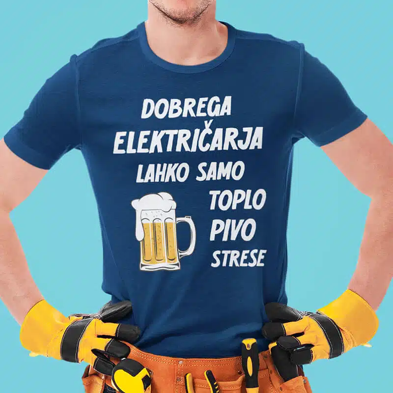 Dobrega Električarja Strese Samo Toplo Pivo — detajl natisa