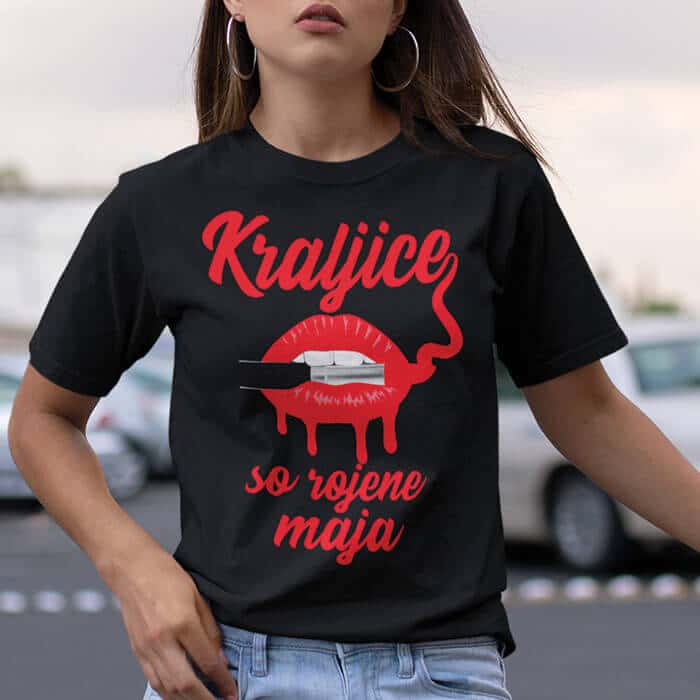 Majica Kraljice So Rojene - Maja (Šminka) — detajl natisa