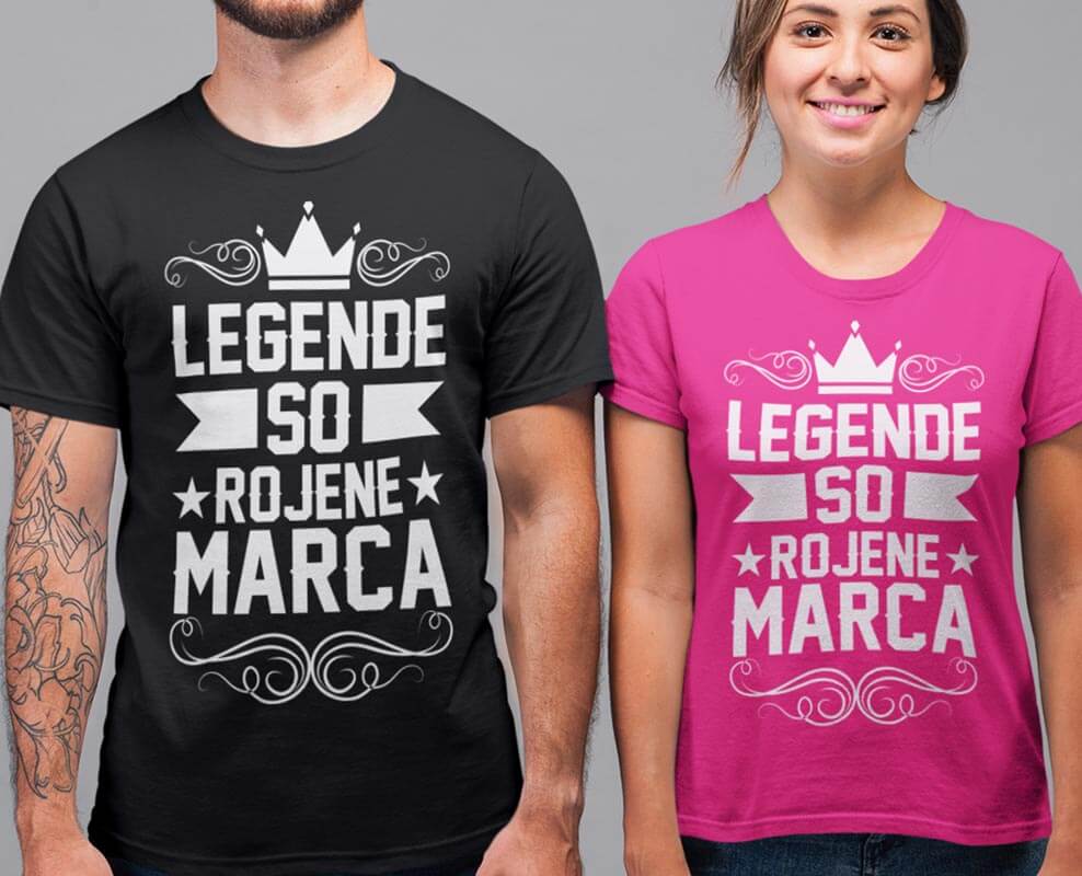 Majica Legende So Rojene - Marca — tisk na majico