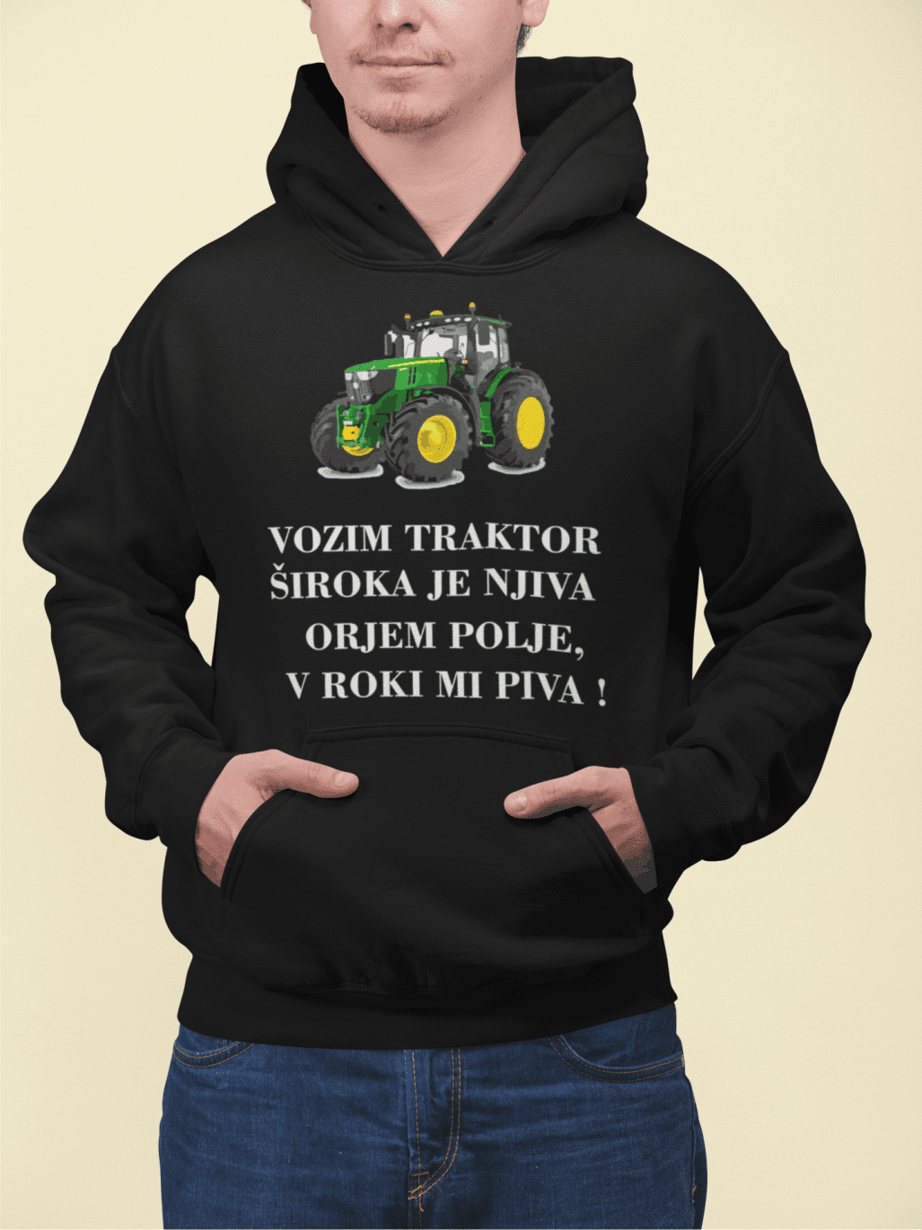 Kapucar Vozim Traktor — tisk na majico