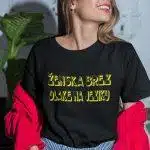 Majica - Ženska brez dlake na jeziku — tisk na majico