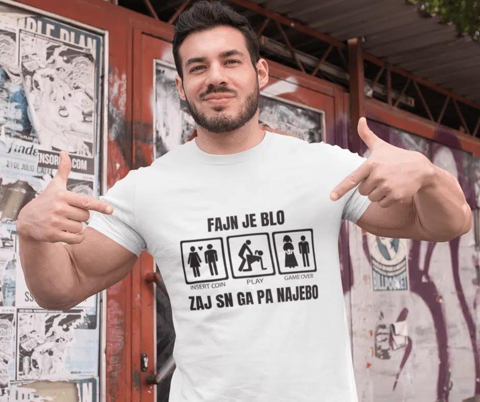 Majica - Fajn Je Blo, Zaj Sem Pa Ga Naj*bal — tisk na majico