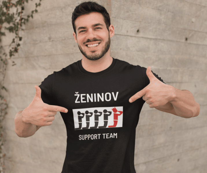 FANTOVSCINA-ZENINOVSUPPORTTEAM Majica - Ženinov Support Team — detajl natisa