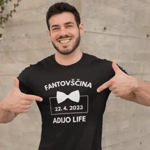 Majica - Fantovščina ADIJO LIFE — detajl natisa