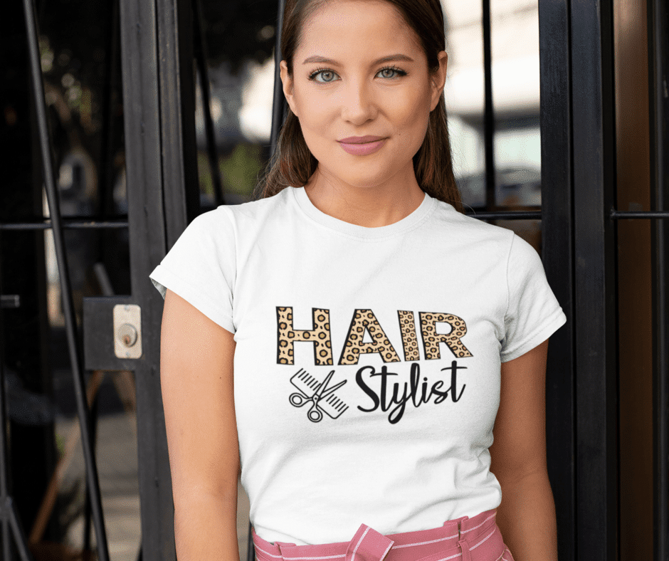 HAIRSTYLISTBELAMAJICA Majica - Hair Stylist — tisk na majico