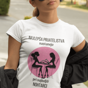 Najlepša Prijateljstva Nastanejo Pri Najboljši Nohtarci — tisk na majico