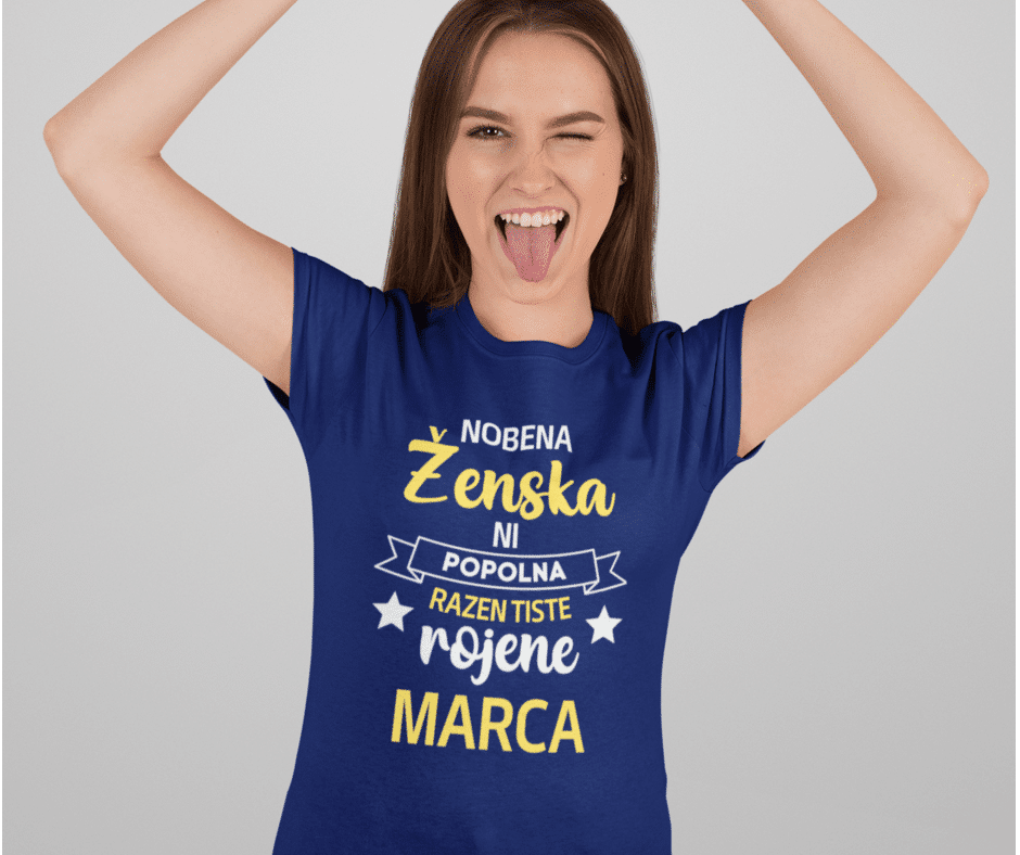 Majica Nobena Ženska Ni Popolna - MAREC (NOVO) — detajl natisa