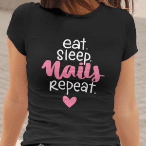 Eat Sleep Nails Repeat - nohtarca — tisk na majico