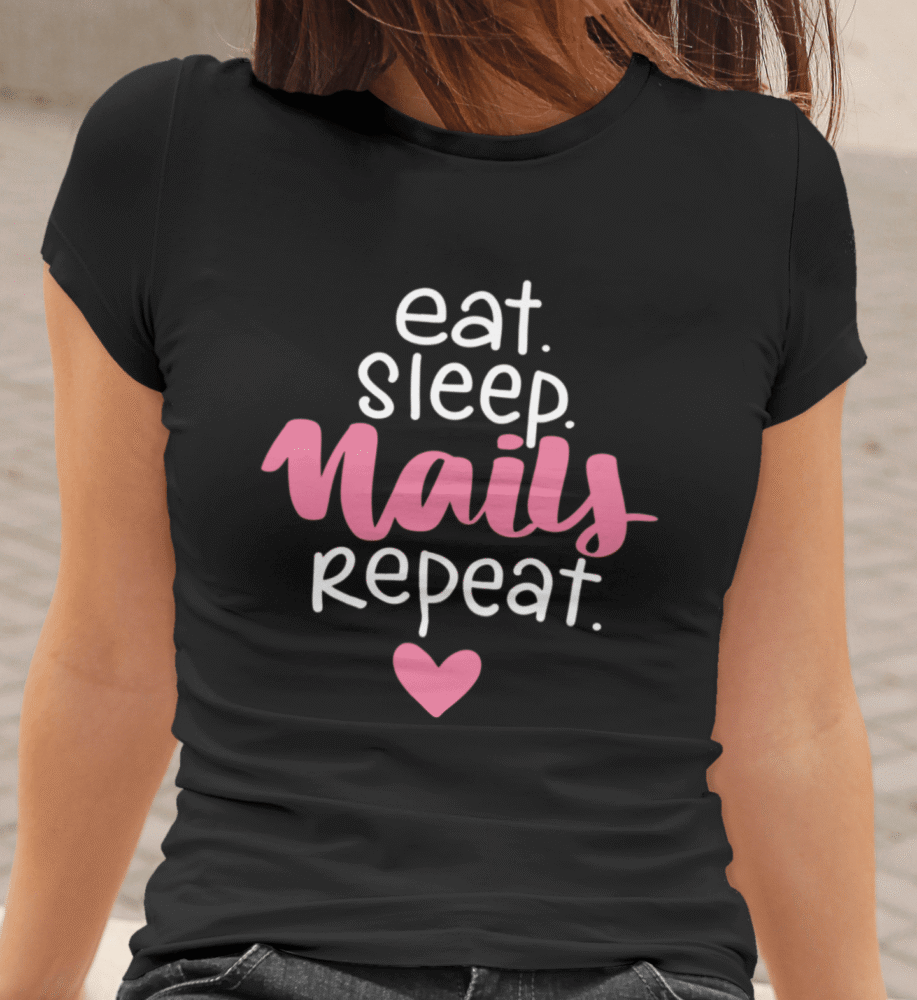 Eat Sleep Nails Repeat - nohtarca — tisk na majico