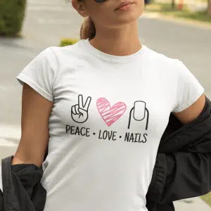 Peace Love Nails — detajl natisa