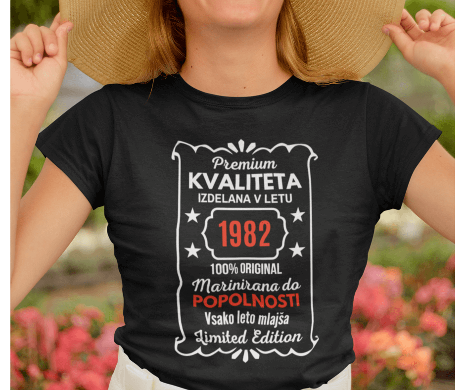 Majica - Premium kvaliteta [letnica rojstva po izbiri] — detajl natisa
