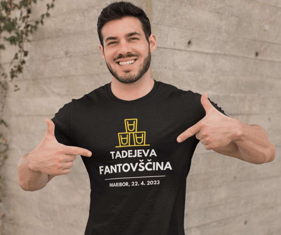 Majica - [IME PO ŽELJI] Fantovščina — detajl natisa