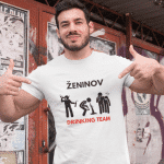 Majica - Ženinov Drinking Team — tisk na majico