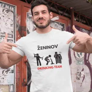 Majica - Ženinov Drinking Team — tisk na majico