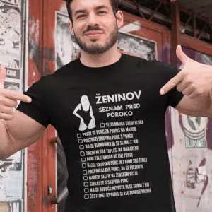 Majica - Ženinov Seznam Pred Poroko — detajl natisa