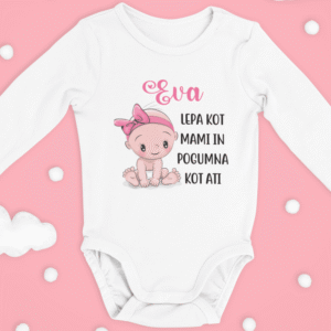 Otroški bodi - Lepa Kot Mami [IME PO ŽELJI] — tisk na majico