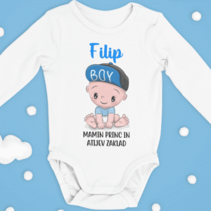 Otroški bodi - Mamin Princ In Atijev Zaklad [IME PO ŽELJI] — tisk na majico