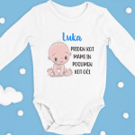 Otroški bodi - Priden Kot Mami In Pogumen Kot Oči [IME PO ŽELJI] — tisk na majico