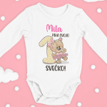 Otroški bodi - Piha Svojo Prvo Svečko [IME PO ŽELJI] — tisk na majico