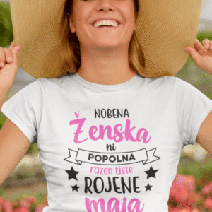 Majica Nobena Ženska Ni Popolna - MAJ (NOVO) — detajl natisa