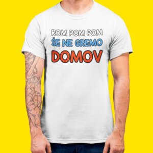Navijaške majice - ROM POM POM SLOVENIJA — detajl natisa