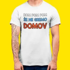 Navijaške majice - ROM POM POM SLOVENIJA — detajl natisa