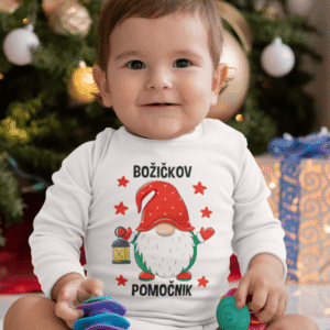Otroški bodi - Božičkov Pomočnik — tisk na majico