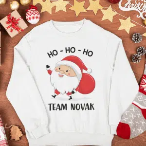 Božiček Ho Ho Ho Team [priimek družine] — tisk na majico