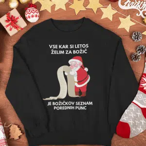 Božičkov Seznam Deklet — tisk na majico