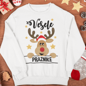 Jelenček - Vesele Praznike — tisk na majico
