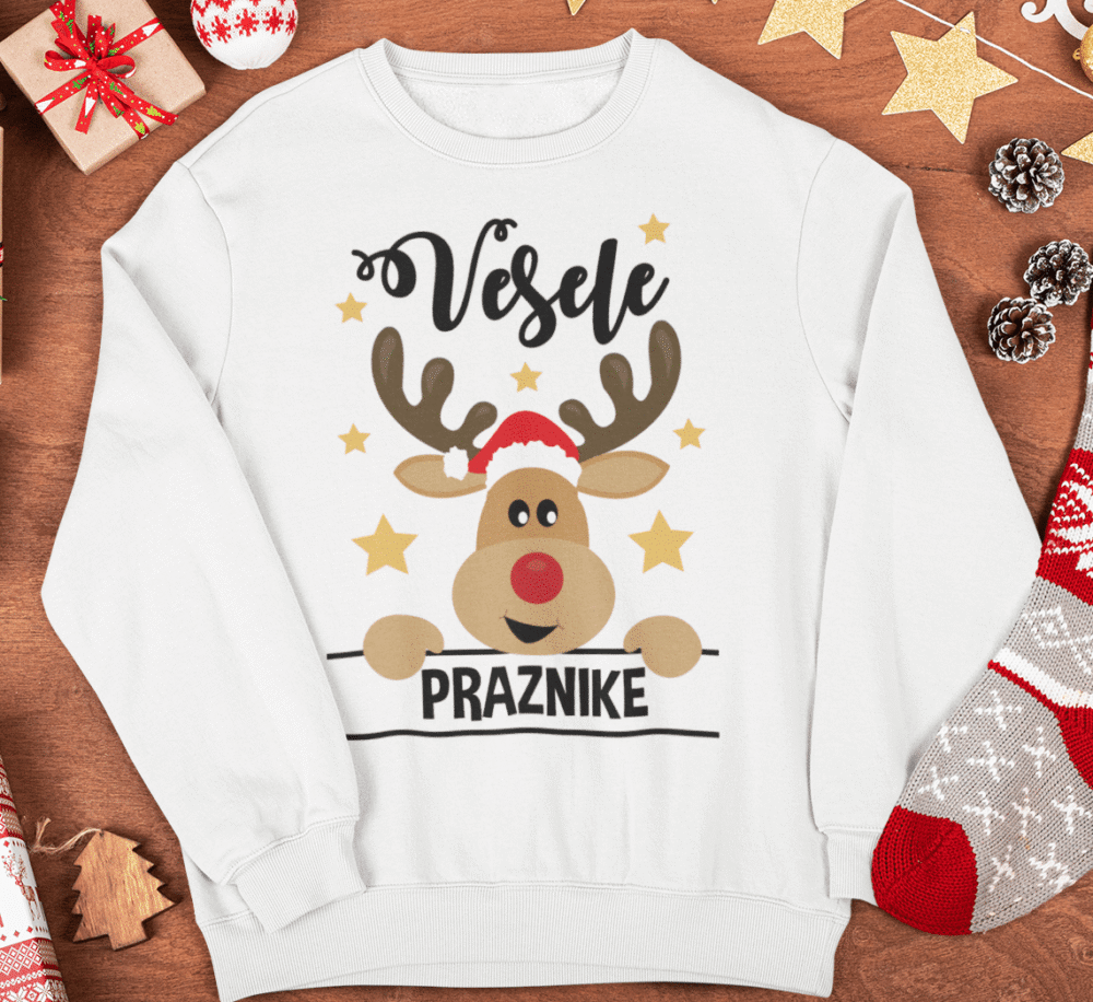 Jelenček - Vesele Praznike — tisk na majico