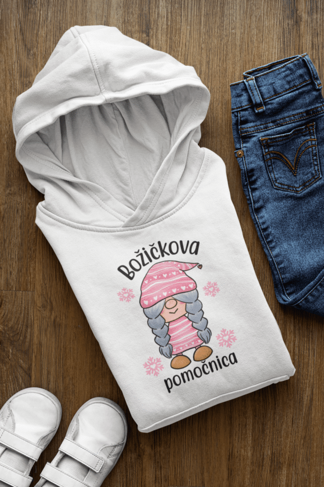 Božičkova Pomočnica (otroški) — detajl natisa