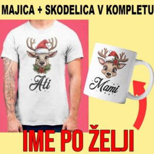 Mami [naziv po želji] + Jelenček — detajl natisa