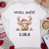 Jelenček Vesel Božič + IME — detajl natisa