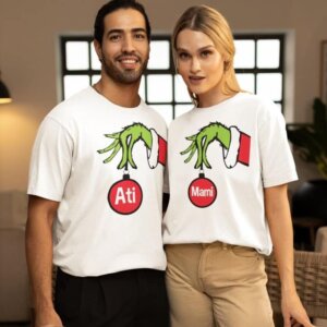 Majica Za Par Grinch roka — tisk na majico