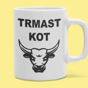 Skodelica - Trmast Kot BIK — tisk na majico
