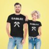 Gasilec / gasilka dvojna sekira — tisk na majico